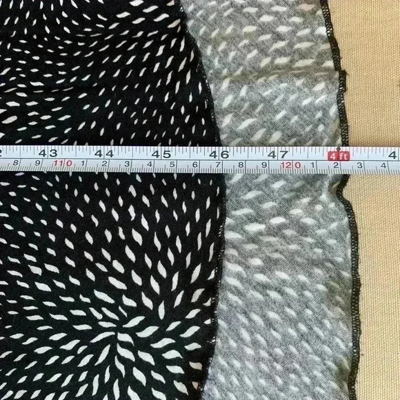 Cato - C Est 1946 Maxi Skirt Women’s size M Black & White Print Faux Wrap Maxi - Picture 8 of 12
